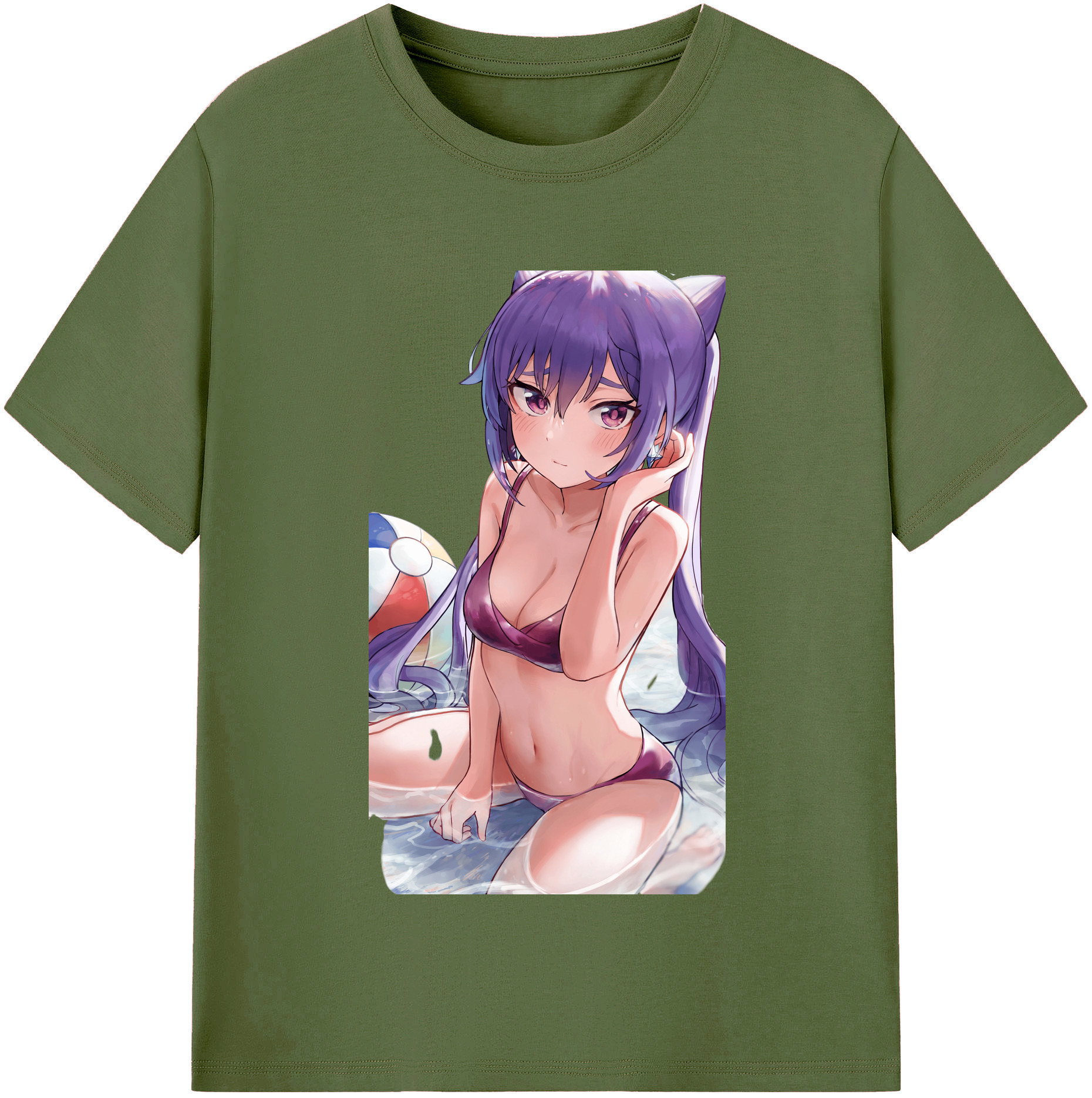 げんし神 刻晴 こくせい genshin Kokusei 綿100％半袖Tシャツ（フロントプリント）